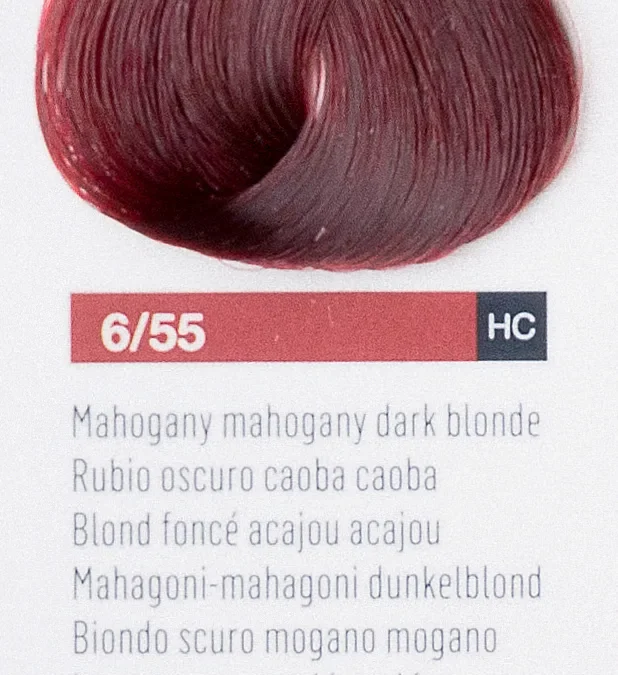 Краска для волос Lakme Chroma 6/55, тёмный блондин махагоновый насыщенный, безаммиачная, перманентная, 60 мл
