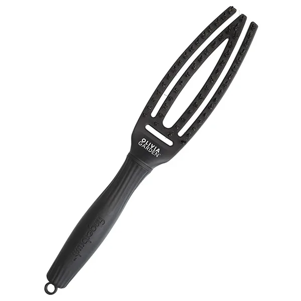 Щетка для волос Olivia Garden  Fingerbrush, Care Iconic Boar&Nylon Full, Black, размер- S ID1730