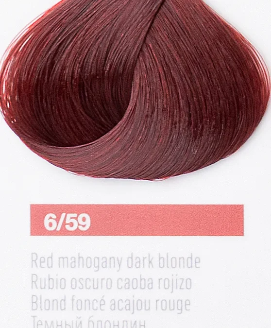 Краска для волос Lakme Collage new 6/59, темный блондин махагоново-красный, 60 мл