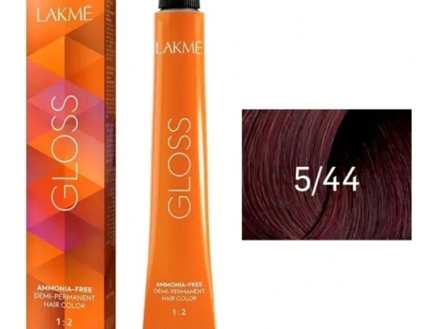 Краска для волос Lakme Gloss 5/44, светлый шатен медный насыщенный, 60 мл, полуперманентная, без аммиака