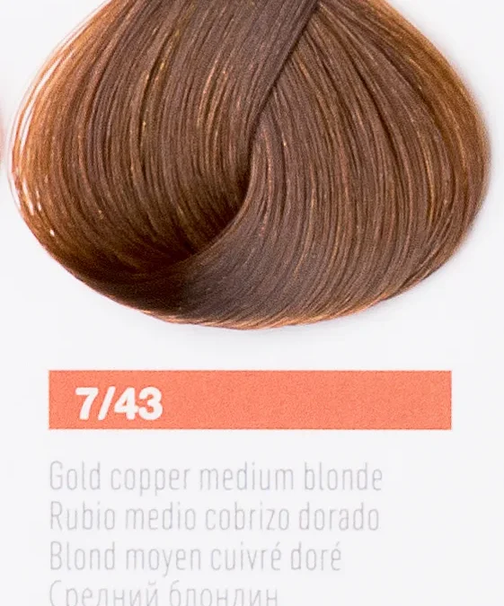 Краска для волос Lakme Collage new 7/43 Средний блондин медно-золотистый, 60 мл