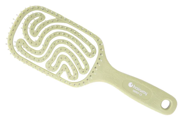 Щетка Hairway Eco массажная 11 рядов оливковая