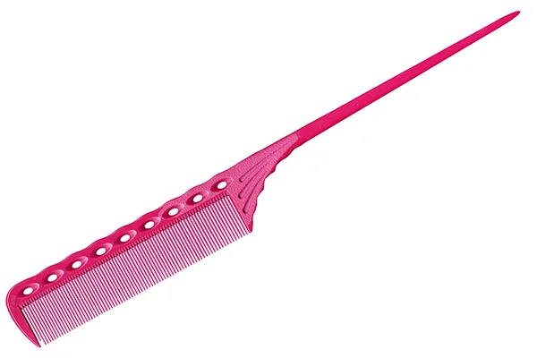 Расчёска с хвостиком Y.S.park 115 pink, розовая, 21.5 см, термостойкая