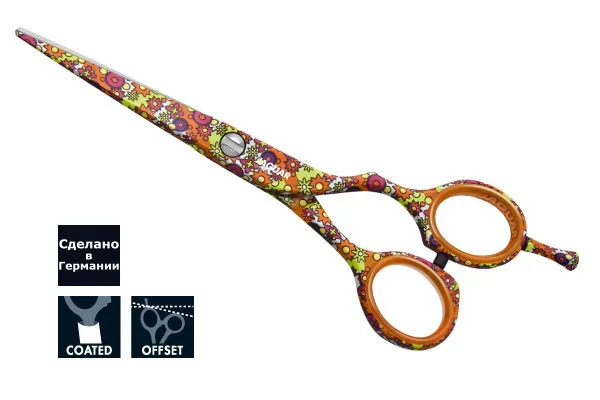 Ножницы Jaguar White Line Flower Power 5.0" **