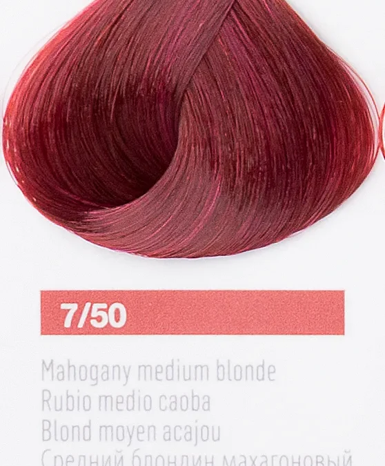 Краска для волос Lakme Collage new 7/50, средний блондин махагоновый, 60 мл