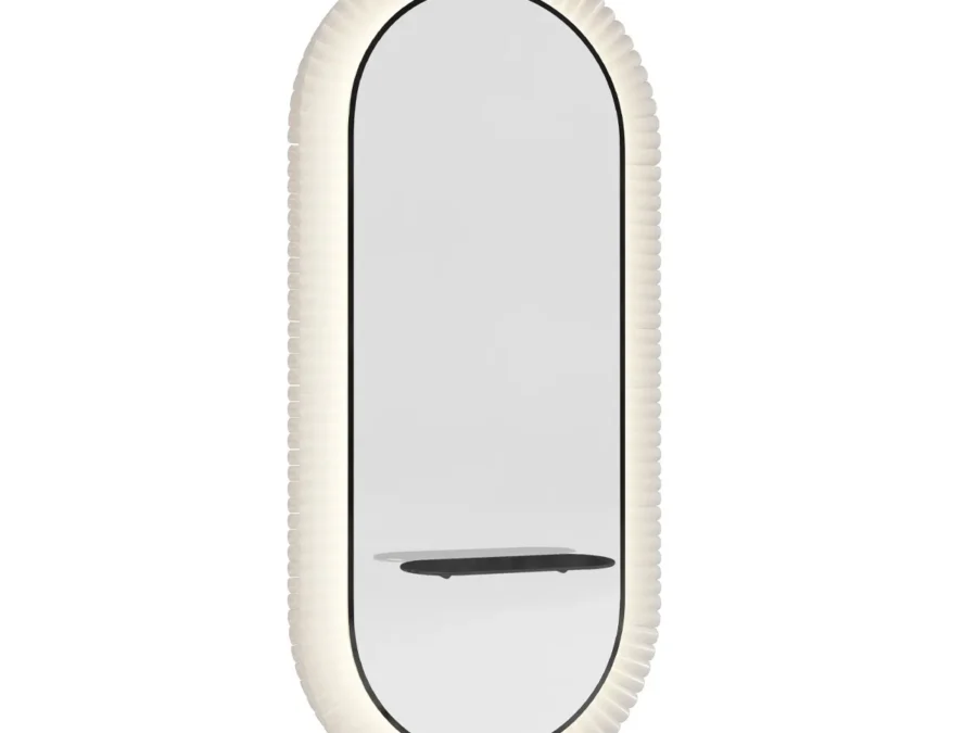 Зеркало парикмахерское KATHERINE COLLAR WALL WITH SHELF