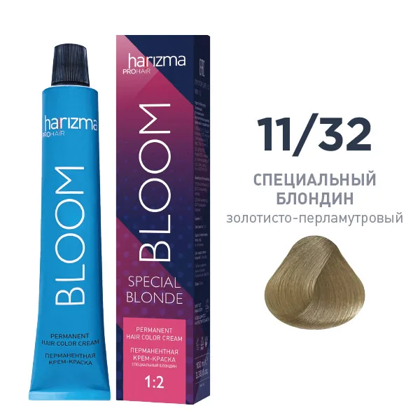 Перманентный краситель Bloom 11/32 Специальный блондин - золотисто-перламутровый 100 мл