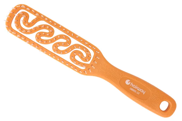 Щетка Hairway Eco массажная 5 рядов оранжевая двойная щетина