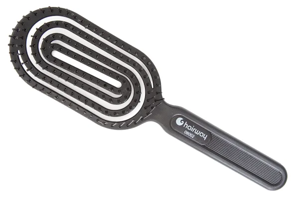 Щетка Hairway Eco static free массажная 8 рядов черная антистатик