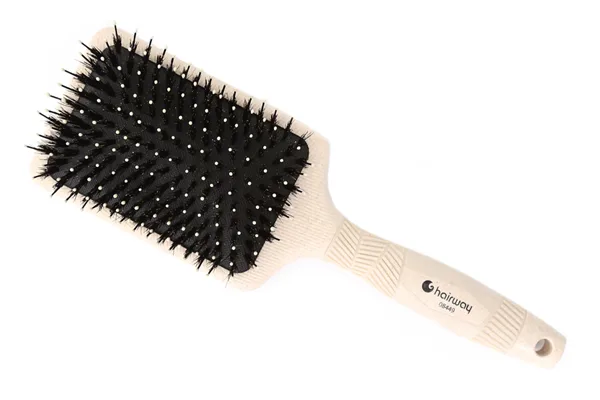 Щетка Hairway Eco массажная 11 рядов бежевая с нат. щетиной