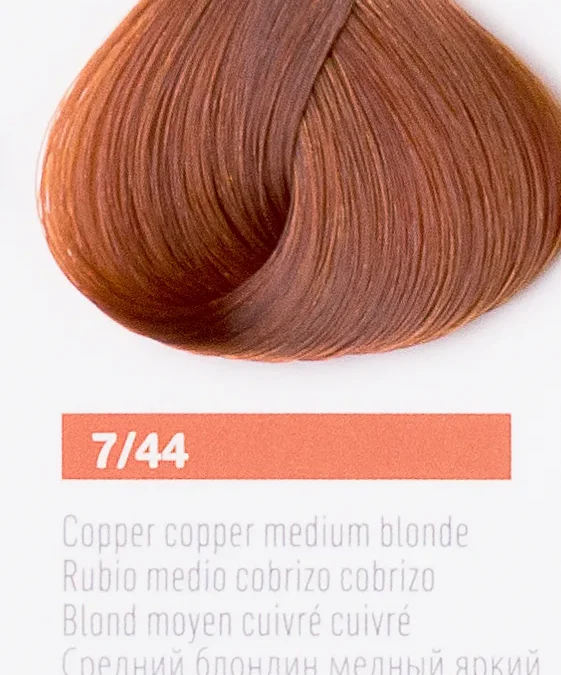Краска для волос Lakme Collage new 7/44, средний блондин  медный насыщенный, 60 мл