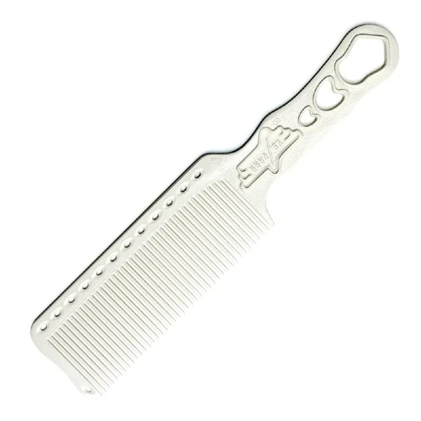 Расческа для стрижки под машинку Y.S.park s282 white, slim type, 24 см, белая
