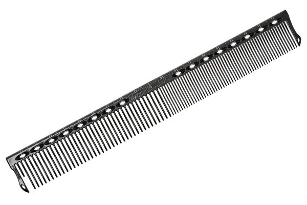 Расчёска для стрижки Y.S. park G20  soft carbon, с линейкой, 20 см ,чёрная