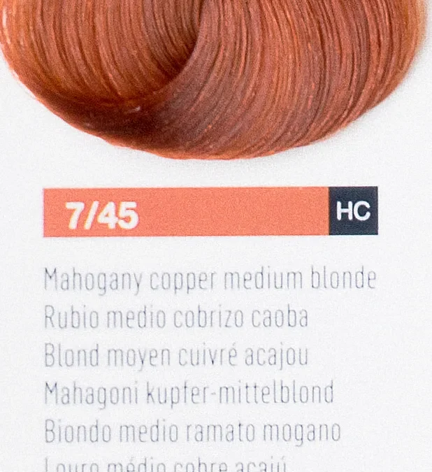 Краска для волос Lakme Chroma 7/45, средний блондин медно-махагоновый, безаммиачная, перманентная, 60 мл